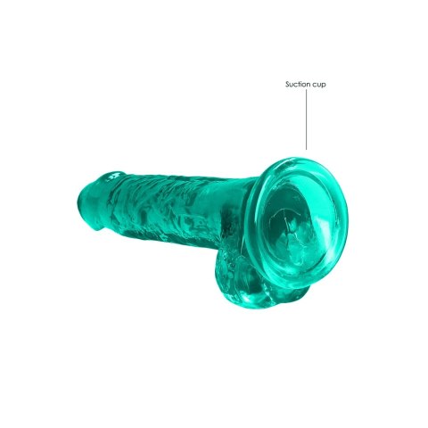 RealRock Crystal Clear model z przyssawką, anatomiczny 19 cm