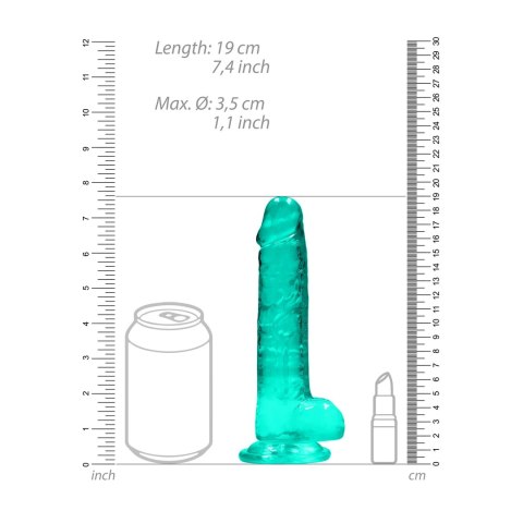 RealRock Crystal Clear model z przyssawką, anatomiczny 19 cm