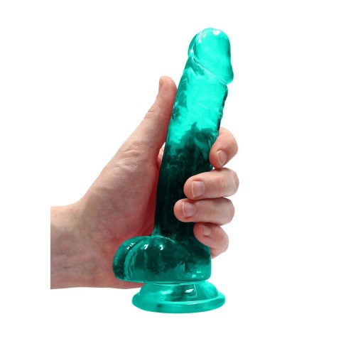 RealRock Crystal Clear model z przyssawką, anatomiczny 19 cm