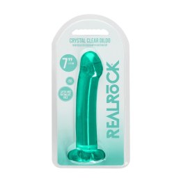 RealRock Crystal Clear model z przyssawką, gładki 17 cm