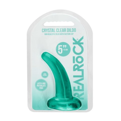 RealRock Crystal Clear model zakrzywiony 11,5 cm - przezroczysty, z przyssawką