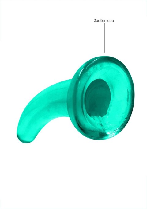 RealRock Crystal Clear model zakrzywiony 11,5 cm - przezroczysty, z przyssawką