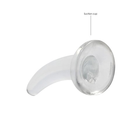 RealRock Crystal Clear model zakrzywiony 11,5 cm z przyssawką