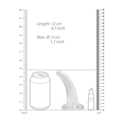 RealRock Crystal Clear model zakrzywiony 11,5 cm z przyssawką