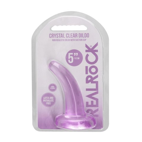 RealRock Crystal Clear - model zakrzywiony z przyssawką 11,5 cm