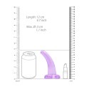 RealRock Crystal Clear - model zakrzywiony z przyssawką 11,5 cm