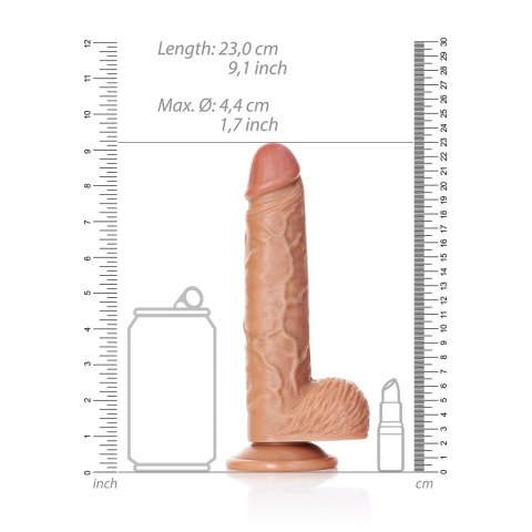 RealRock Model Prosty 20,5 cm - Akcesorium Intymne z Przyssawką