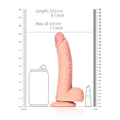 RealRock Model Prosty z Przyssawką i Anatomicznymi Detalami 20,5 cm