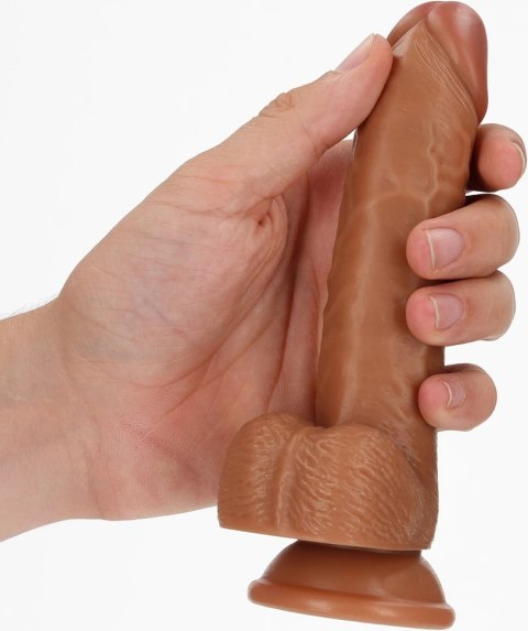 RealRock Zakrzywiony model z przyssawką 15,5 cm, anatomiczne detale