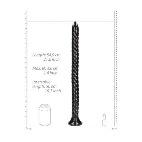OUCH! Wąż intymny drobno prążkowany 50 cm elastyczny z przyssawką