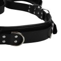OUCH! Wyściełany pas na udo z regulacją - czarny, PU Leather