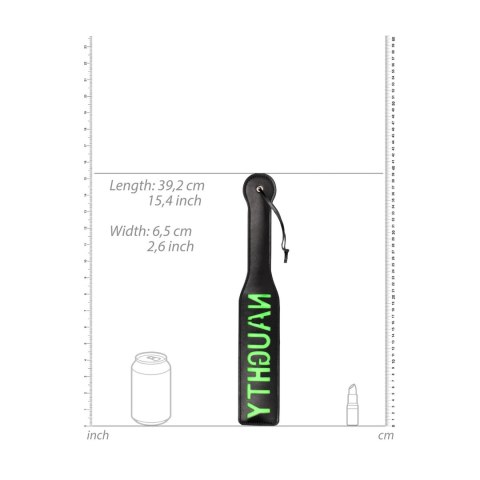 Ouch! Glow in the Dark - fluorescencyjne wiosło z napisem NAUGHTY