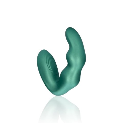 Ouch! Masażer prostaty wygięty z pilotem - 10 trybow, zielony