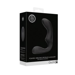 Ouch! Spiczasty masażer prostaty z pilotem, 10 trybow, silikon czarny