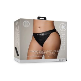 Ouch! Wibrujący pas intymny z otwartym tyłem XL/XXL, system O-Ring