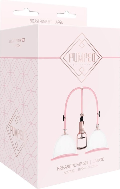 Pumped by Shots - Duży zestaw prożniowy do stymulacji piersi