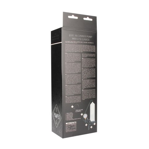 Pumped by Shots Elite - pompa prożniowa z wskaźnikiem ciśnienia, 23 cm
