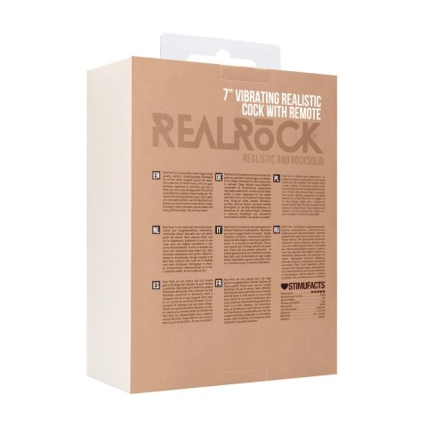RealRock Model 7 Vibrating - Sztuczny członek z pilotem 18 cm, kolor cielisty