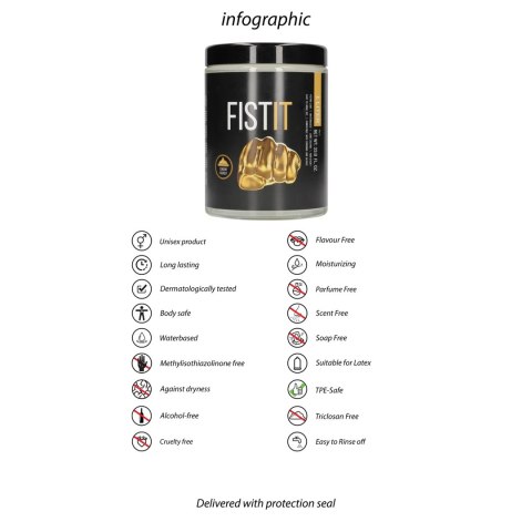 Shots Fist It Żel intymny na bazie wody 1000 ml bezbarwny