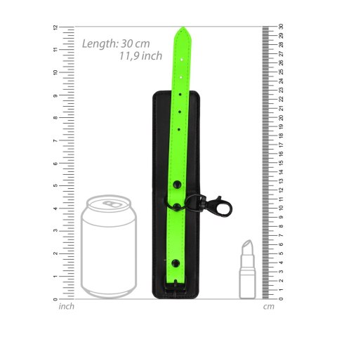 Ouch! Glow in the Dark - Kajdanki Rękawy Fluorescencyjne Regulowane