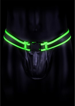 Ouch! Glow in the Dark - pas z klamrą, świecący, rozmiar S/M