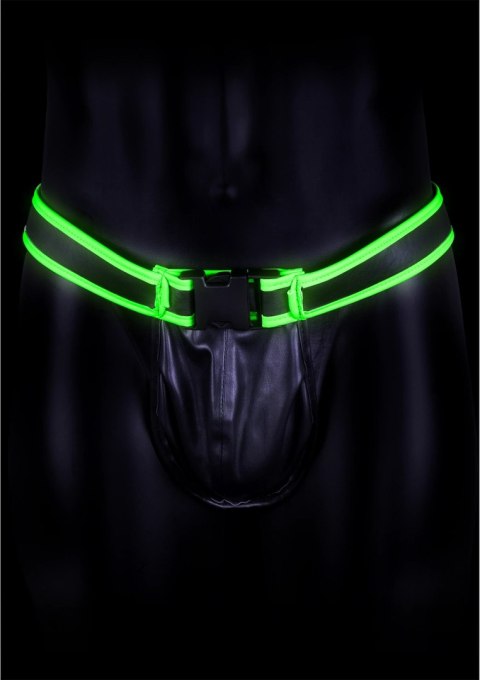Ouch! Glow in the Dark - pas z klamrą, świecący, rozmiar S/M