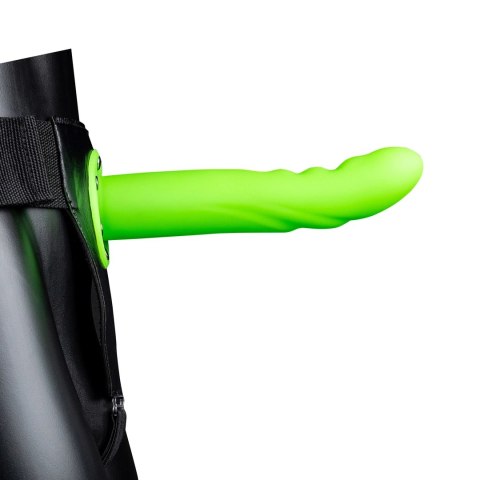 Ouch! Hollow Strap-On 20 cm Świecący, Wypustki, Regulowany Pasek