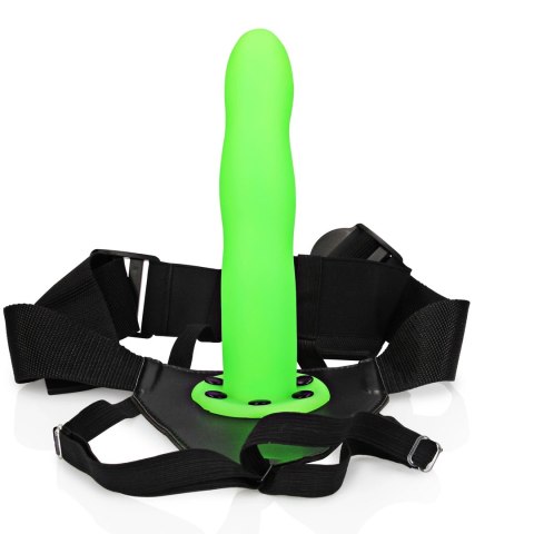 Ouch! Hollow Strap-On świecący w ciemności 20 cm, regulowany pasek
