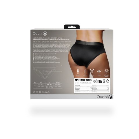Ouch! Majtki z wysokim stanem XL/XXL z wibracją i systemem O-Ring