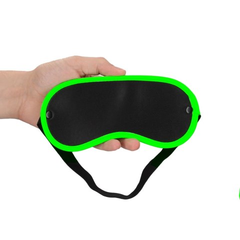 Ouch! Maska na oczy Glow in the Dark fluorescencyjna zielona