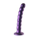 Ouch! Silikonowy model G-Spot z koralikami, metaliczny, 16,5 cm