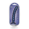 Ouch! Silikonowy model G-Spot z koralikami, przyssawka, 20,5 cm, fioletowy
