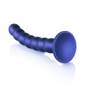 Ouch! Silikonowy model G-Spot z koralikami, przyssawka, 20,5 cm, fioletowy