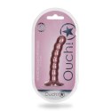 Ouch! Silikonowy model koralikowy z przyssawką 13 cm metaliczny