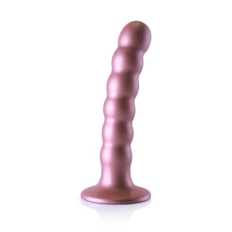 Ouch! Silikonowy model koralikowy z przyssawką 13 cm metaliczny