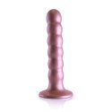 Ouch! Silikonowy model koralikowy z przyssawką 13 cm metaliczny