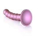 Ouch! Silikonowy model koralikowy z przyssawką 13 cm metaliczny
