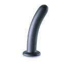 Ouch! Smooth Silicone 17 cm - Smukły model z przyssawką, srebrny