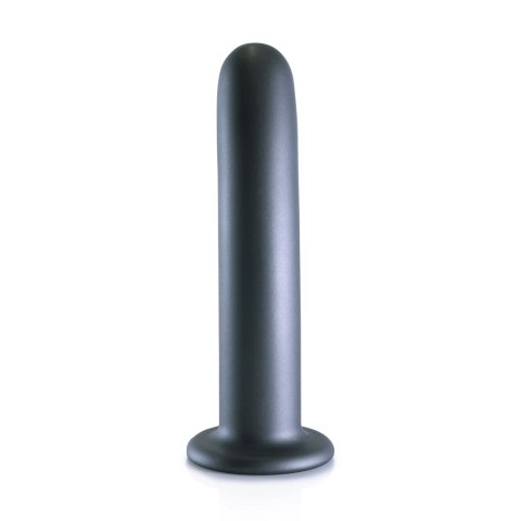 Ouch! Smooth Silicone 17 cm - Smukły model z przyssawką, srebrny