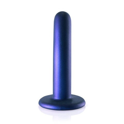 Ouch! Smooth Silicone Dildo 12 cm z przyssawką, metaliczny kolor