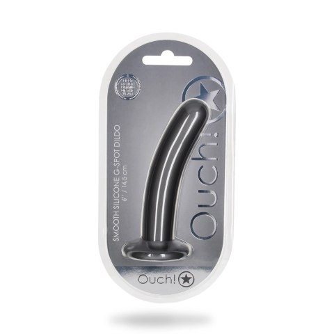Ouch! Smooth Silicone Model 14,5 cm z przyssawką, metaliczny kolor