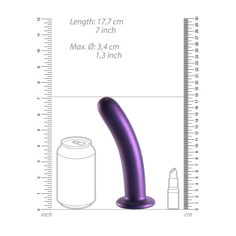 Ouch! Smooth Silicone Model 17 cm z przyssawką, metaliczny kolor