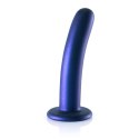 Ouch! Smooth Silicone - Model z przyssawką, 14,5 cm, metaliczny kolor