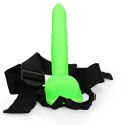 Ouch! Strap-On świecący w ciemności z anatomiczną podstawą 21 cm