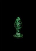 Ouch! Szklany korek świecący w ciemności mały - model Glow in the Dark