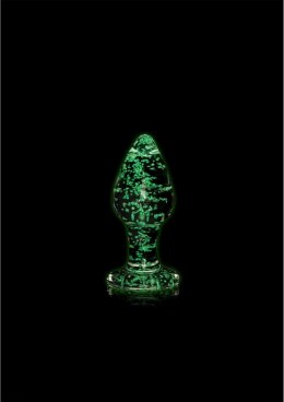 Ouch! Szklany korek świecący w ciemności mały - model Glow in the Dark
