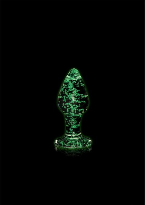 Ouch! Szklany korek świecący w ciemności mały - model Glow in the Dark
