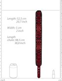 OUCH! Obroża regulowana ze smyczą neoprenowa czarna 52,5 cm