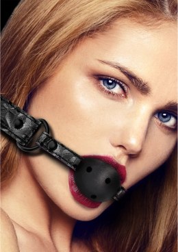 OUCH! Oddychający knebel kulkowy neopren skora regulowany 62cm