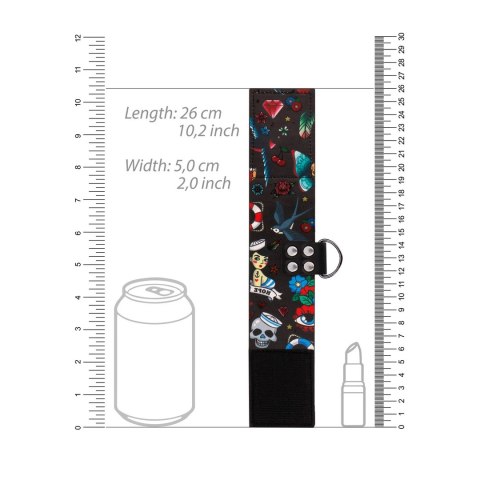 Ouch! Ankle Cuffs z Regulacją i Nadrukiem - Uniwersalny Rozmiar